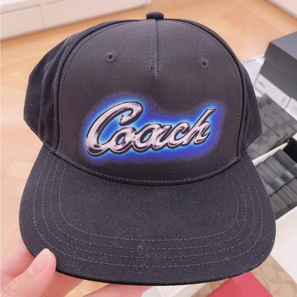 NWT COACH Airbrush Flat Brim Hat c0977 - Picture 3 of 3